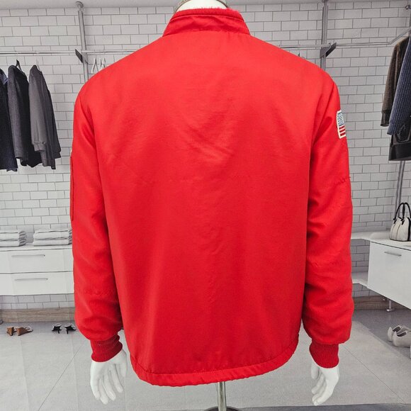 Ford Cobra Jacket Racing Mechanic Windbreaker COAT Red Size Medium - Picture 10 of 13